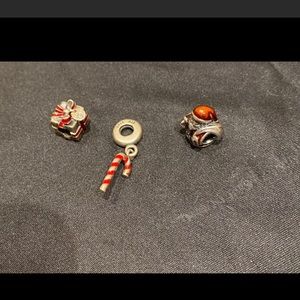 PANDORA Bundle of 3 AUTHENTIC Pandora holiday charms.
